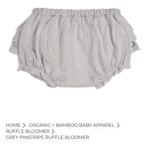 Milkbarn Ruffle Bloomers Grey Pinstripe NWT